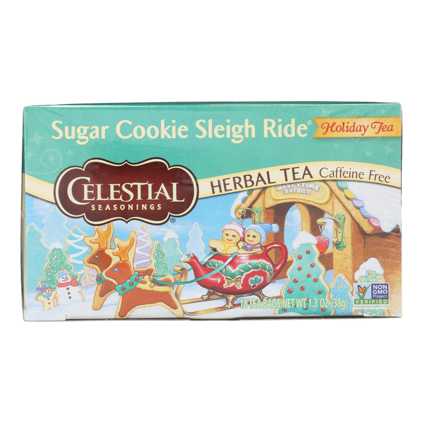 Celestial Seasonings Herb Tea Sugar Cookie Sleigh Ride Case of 618