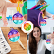 thumbnail image 4 of 48 Pcs De Niños Pop Push It Llavero Juguete Antiestrés Lab.G,  Multicolor, 4 of 5