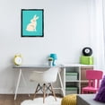 thumbnail image 4 of Stupell Industries Eclectic Blushing Rabbit on Blue Black Floating Frame Canvas Art, 17 x 21, by Jessica Beck, 4 of 8