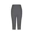thumbnail image 4 of Sakmal High Waisted Leggings Women Buttery Soft Gray Casual Stretchy Yoga Pants Gemstone 7/8th Gym Leggings, 4 of 5
