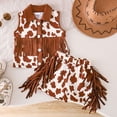 thumbnail image 2 of Splozh Summer Outfits for Girls Toddler Girl Clothes Baby Summer Tank Top Sleeveless Shirt Jeans Shorts Outfit Girls Clothing Khaki,18-24 Months, 2 of 9