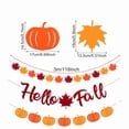 thumbnail image 3 of Harvest Festival Felt Banner 3 Pack Maple Leaf Pumpkin Fall Garland Decor, 3 of 7