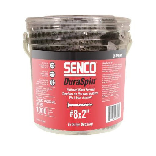 SENCO 08D200W 8Gauge 2 in. Exterior Collated Decking Screw (1,000Pack)