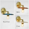 thumbnail image 6 of Kiven Copper Wall Light with a Plug-in Cord with on/Off Switch,E26 Socket Northern Europe Simple Wall Light for Headboard Bedroom Porch Living Room Sofa-Amber（Bulb not Included, 6 of 6