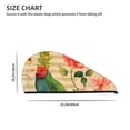 thumbnail image 4 of Disketp Vintage Bird Microfiber Hair Towel Wrap,Hair Drying Towel With Button,Towel Turban,Head Towel To Dry Hair Quickly For Girls And Women, 4 of 8