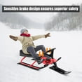 thumbnail image 5 of UBesGoo Steering Ski Snow Racer Sled with Twin Brakes,Steel Frame Snow Slide,Black and Red, 5 of 14
