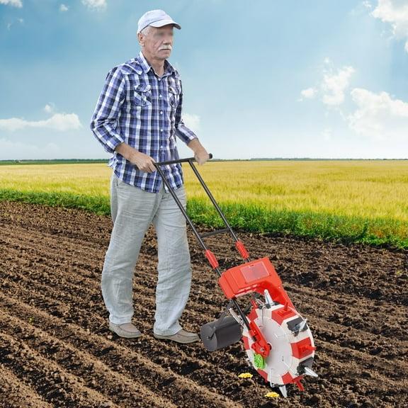 8.27lbs Capacity Precision Manual Seeder Garden Seed Planter Spreader Hand-Push Roller Seeder Applicable Seeds Size 3-15mm for Corn, Soybeans, Peanuts, Mung Beans