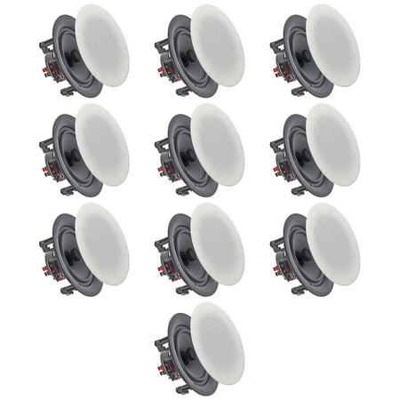 Vaiyer 5.25 Inch 8 Ohm 175W Frameless In-Wall In-Ceiling Speakers Set of 10