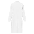 thumbnail image 6 of Women's Solid Color Blazer Dress, Wrap Style Buttoned Midi Dress with Long Sleeves, Formal Work Dress and Business Casual Office Wear for Women White XXL, 6 of 9