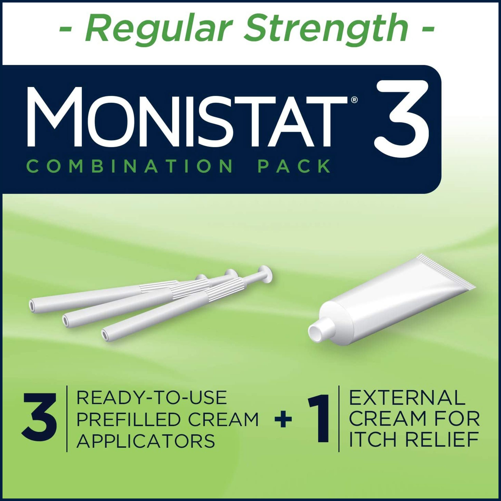 Monistat 3 Day Yeast Infection Treatment, 3 Miconazole Pre-Filled Cream Tubes & External Itch Cream - image 2 of 16