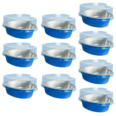 

HUAQUE 10Pcs 100ml Cake Cup Heart Shape Shining Colors Making Pastries Aluminum Foil Valentine Mini Mousse Cup for Dessert Shop