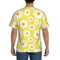 thumbnail image 2 of Naloa Daisies Flowers Men's T-Shirt Sport T-shirt Men's Basic Tee Casual Men's Shirt, Round Neck, Short Sleeves - X-Large, 2 of 5