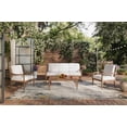 thumbnail image 2 of New Classic Furniture Savannah 4-piece Wood Patio Set in Natural/White, 2 of 15
