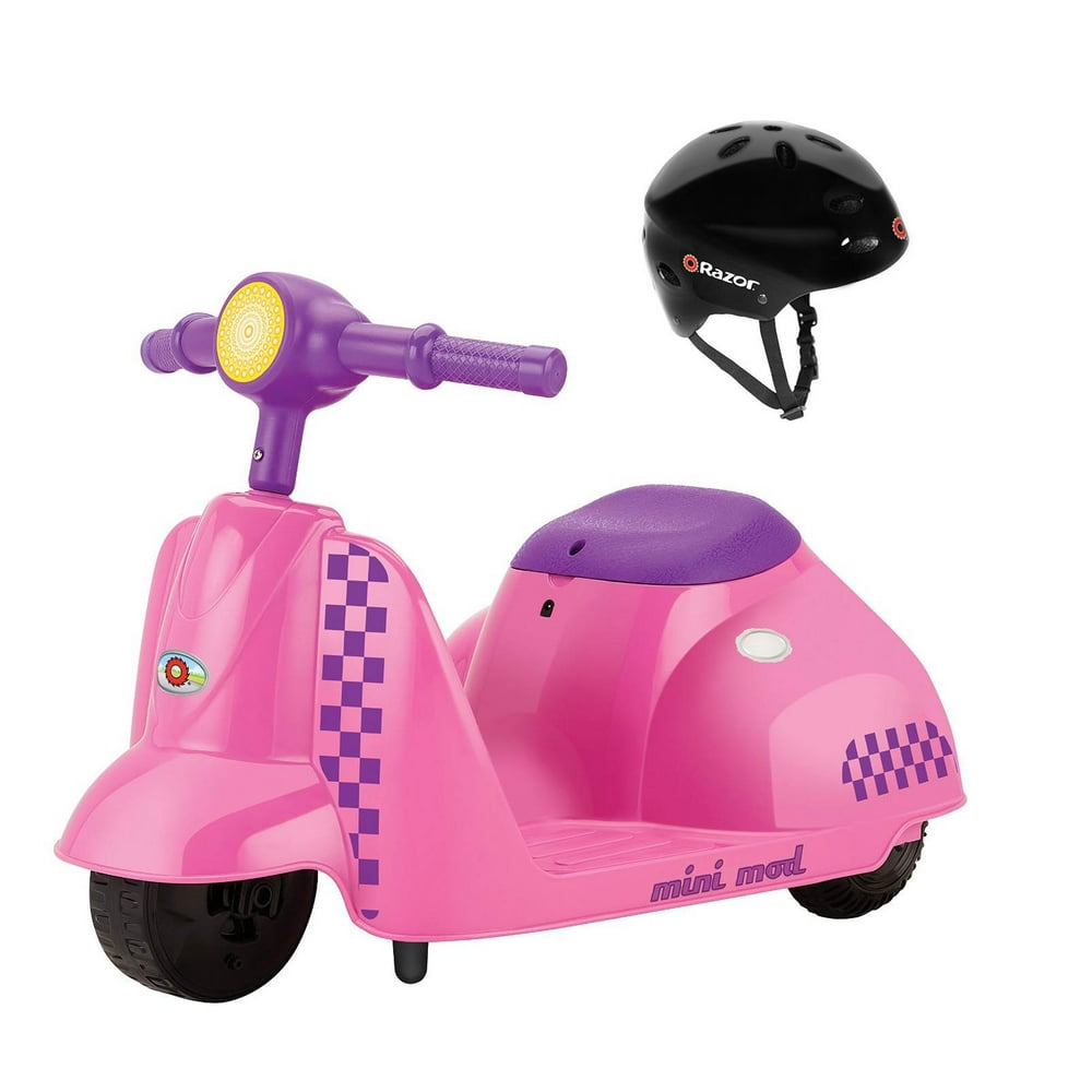 Razor Jr. Mini Mod Electric Scooter RidOn Moped Pink with Child Sport
