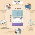 thumbnail image 2 of Password Keeper Book with Colorful Alphabetical Tabs and Two Bookmarks, for Seniors 8.4X5.9Inch, Internet Address A, 2 of 8