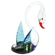 GlassOfVenice Murano Glass Striped Swan