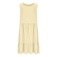 thumbnail image 6 of TaTaai Ladies Plus Size Casual Sleeveless Round Neck Solid Dress Lightweight Soft Comfortable Polyester Fashion Dress Versatile for Daily Casual Party Spring Summer Wear Gift, 6 of 7