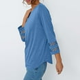 thumbnail image 6 of Xdegoge 3/4 Sleeve Shirts for Women Plus Size Crewneck Dressy Business Casual Work Office Blouses Loose Fit Tunic Tops Fashion Comfy Tee Shirts Order History Online Tracking My Recent Order, 6 of 7