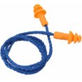 thumbnail image 1 of 10 pares de tapones para los oídos con cordón, reutilizables, de silicona, para dormir, con cancelación de ruido, para protección auditiva (azul) STOL, 1 of 1