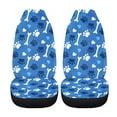 thumbnail image 3 of Xoenoiee Blue Dog Paws Bone Print Car Seat Cover for Car Front Seats Covers Universal Fit Vehicle Driver Seats Protectors Interior Decor for Trucks SUV Van, 3 of 6