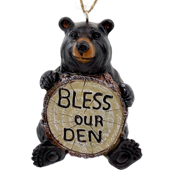 Black Bear Ornament – Bless Our Den Christmas Tree Holiday Decoration