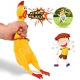 thumbnail image 5 of Poplay Pollo de goma/broma de pollo exprimible, juguete novedoso, recuerdos de fiesta para niños, adultos, perros, juegos familiares, mantiene a tu pollo tranquilo, 5 of 5