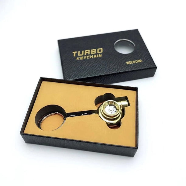 Llavero con turbocompresor para coche, llavero con turbocompresor giratorio de metal creativo, llavero universal para vehículo, llavero decorativo