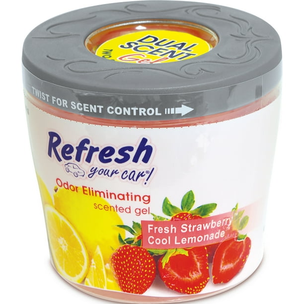 Refresh Your Car Automotive Air Freshener Scented Gel Can Strawberry
