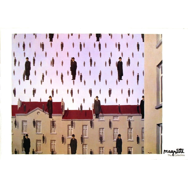 RENE MAGRITTE Golconde, 1953 27.5" x 39.25" Poster