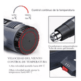 thumbnail image 4 of Pistola Eléctrica Calor Temperatura Ajustable 2000w Boquilla Azul Marino, 4 of 5