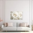 thumbnail image 2 of ZHONGYUTONG White Rose Canvas Wall Art Elegant Flowers Picture Prints Modern Artwork Home Decor For Living Room Bedroom Framed (24.00" x 36.00"), 2 of 6