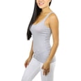 thumbnail image 4 of ToBeInStyle Womens Essential Ribbed Racerback Versatile Layering Cotton Blend Tank Top, 4 of 5