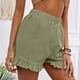thumbnail image 4 of Pantalones cortos de cintura alta sueltos de pierna ancha informales de color sólido a la moda para mujer Fridja  fhjkhfk458550, 4 of 7