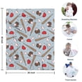 thumbnail image 4 of Blue Baseball Gear Pattern Blanket,Comfortable Soft Lamb Wool Throw Blanket,All Season,Warm Lightweight Blankets for Sofa Bed Couch Living Room Chair,30"x40", 4 of 4