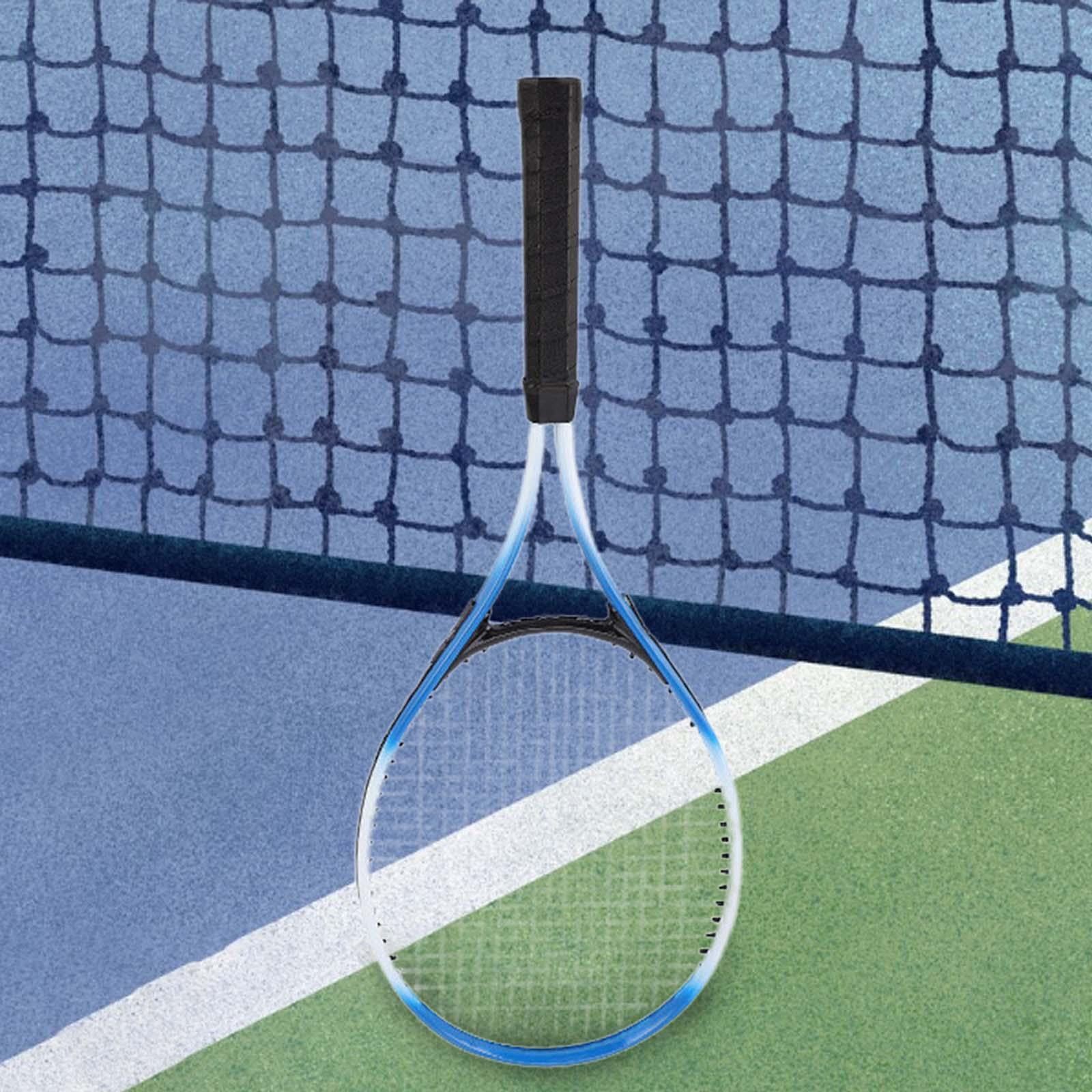 Lightweight Adults Tennis Racket Training Gear Professional Women Men Aluminum Alloy Racket Non Slip Racquet for Beginners Sports Blue