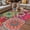 Light Green Light Blue Deep Red, variant on Colorful Ethnic Outdoor Rug for Patio/Deck/Porch, Non-Slip Large Area Rug 3 x 5 Ft, National Modern Geometric Blue Green Indoor Outdoor Rugs Washable Area Rugs, Reversible Camping Rug Carpet Runner