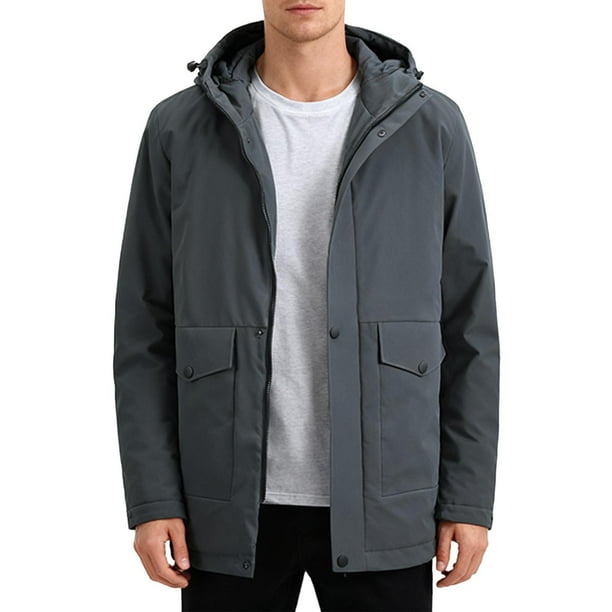 Ceisia Men's Outdoor Sports Jacket Hooded Long Sleeve Winter Regular Fit with Zipper Gift and Drawstring with Pockets