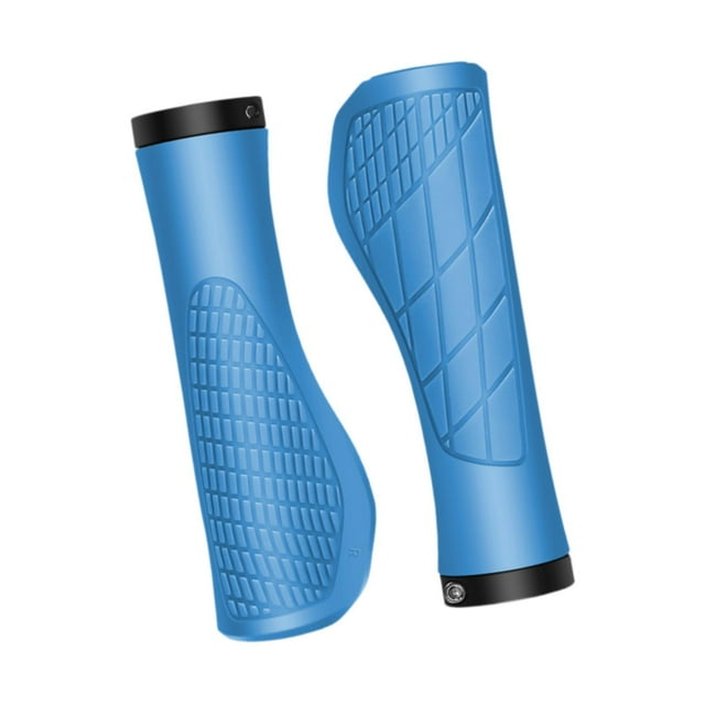 2x Puños para manillar de bicicleta, Puños para manillar de bicicleta, Puños ergonómicos para bicicleta, Azul