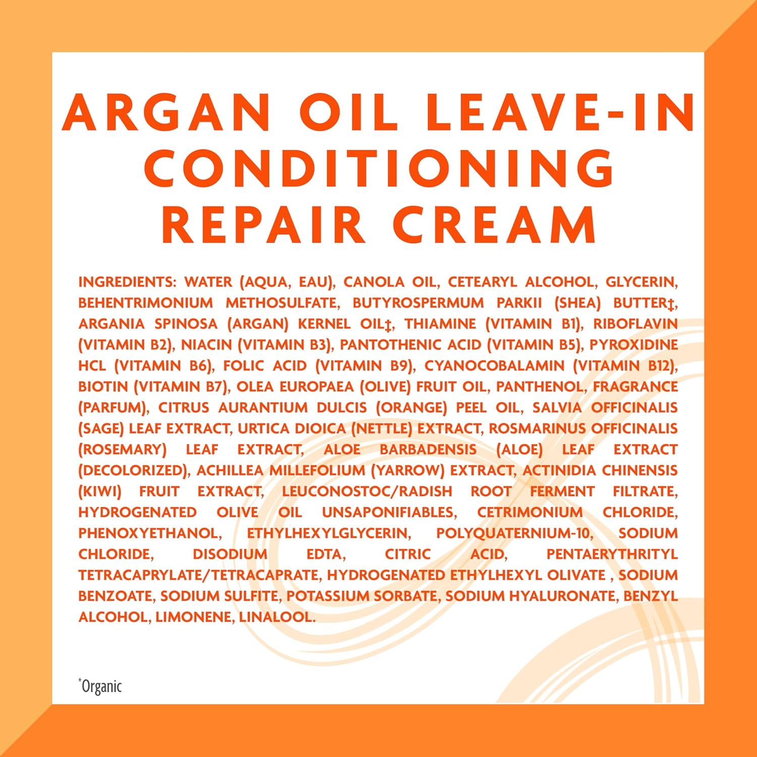 Cantu Argan Oil Leave in Conditioning Repair Cream, 16 oz, 6 Pack