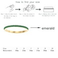 thumbnail image 6 of VESITIM 14K Gold Plated Solid Emerald Birthstone Ring Simulated Diamond Stackable Ring Eternity Bands for Women Size 8, 6 of 6