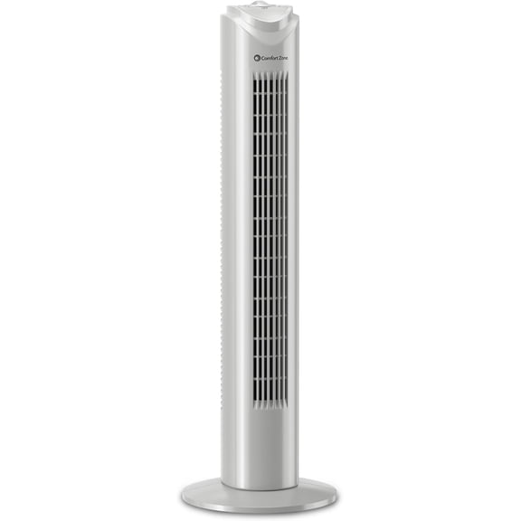 Comfort Zone 32" in. Tower Fan, 3 Speeds, Quiet, Oscillating, Portable