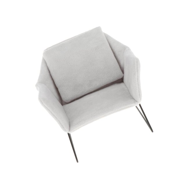 Miniature Maison de Poupée Canapé Fauteuil Miniature Maison de Poupée Meubles Canapé 1/6 Gris