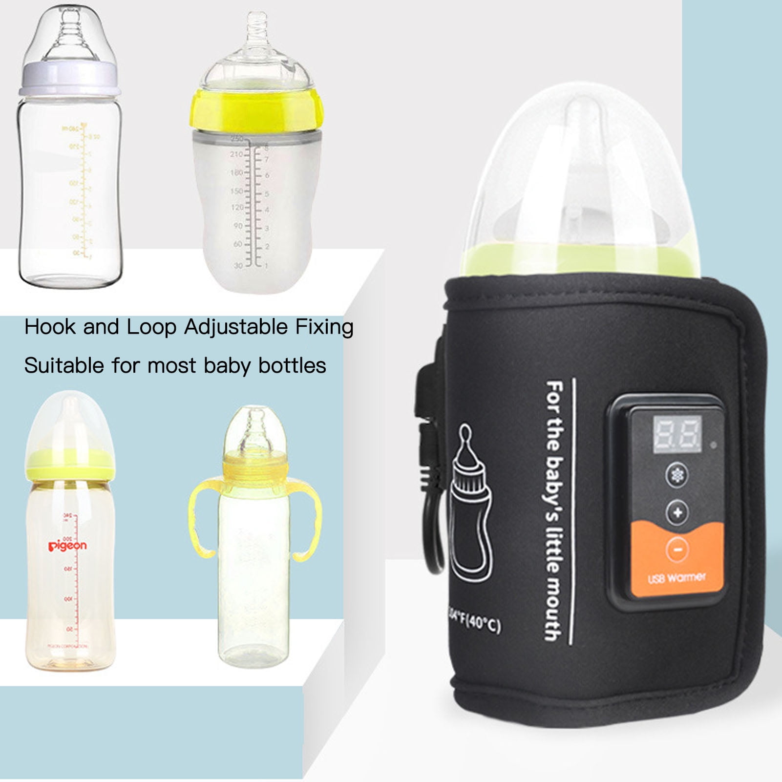 Milk Bottle Warmer Bag Constant Temperature Quick Heating USB Insulated Baby Bottle Warmer for Home Car