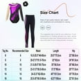 thumbnail image 5 of TTAO Kids Girls Rhinestone Gymnastic Ballet Leotard Dance Unitard Biketard and Leggings Pants Hair Band Set B Hot Pink 6, 5 of 5
