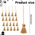 thumbnail image 3 of 20 Pcs Mini Witch Broom Ornaments, 5.51 inch Miniature Straw Brooms, Halloween Hanging Decor, Dollhouse DIY Accessory, Handmade Craft Prop, Season Party Embellishment, Indoor Holiday Decoration, 3 of 4