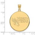 thumbnail image 2 of Solid 10k Yellow Gold Official University of North Texas XL Extra Large Big Disc Pendant Charm - 32mm x 25mm, 2 of 3