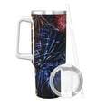thumbnail image 2 of Goofa Glasses And Fireworks Print 40oz Ice Bully With Handle And Straw Stainless Steel Vacuum Insulated Cup And 2 In 1 Straw Lid, 2 of 8
