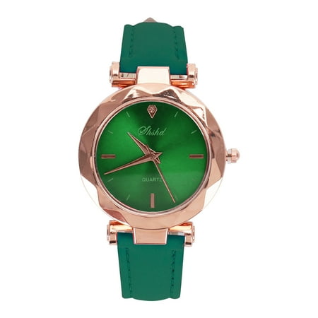 Kcodviy Leather Wristwatch Casual Watch Analog Crystal Women S Fashion Quartz Luxury Women s Watch Large Face Watches Womens Small Watch Vintage Leather Watch Strap 20mm Watch Band Leather Reading Bra