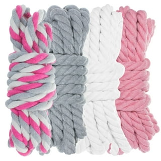 WCP Cotton Rope Soft Triple Strand 1/4 Inch Natural Artisan Cord in Various  Colors and Sizes 