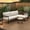 Beige, variant on 3 Seater L-Shaped Outdoor Furniture Set, All-Weather Patio Conversation Sofa with Thick Cushions, Iron Frame for Backyard, Balcony & Garden, Beige